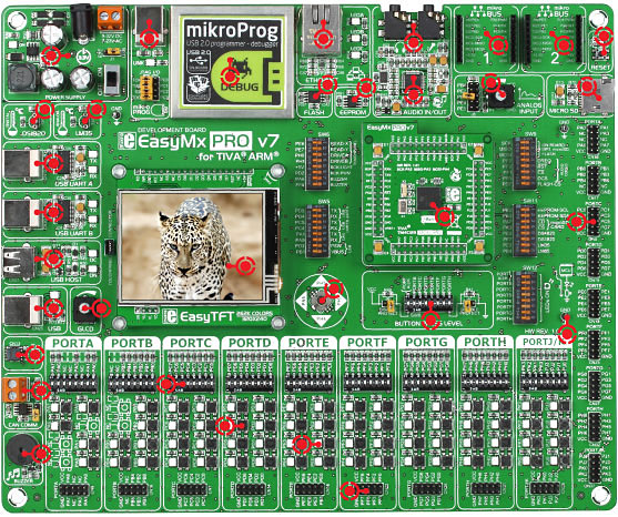 EasyMx PRO v7 for Tiva Front View