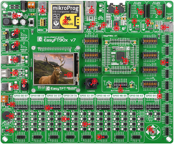 EasyMx PRO v7 for STM32 Front View